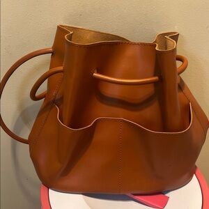 Faux Leather Caramel purse/ backpack NWOT (brand unknown)